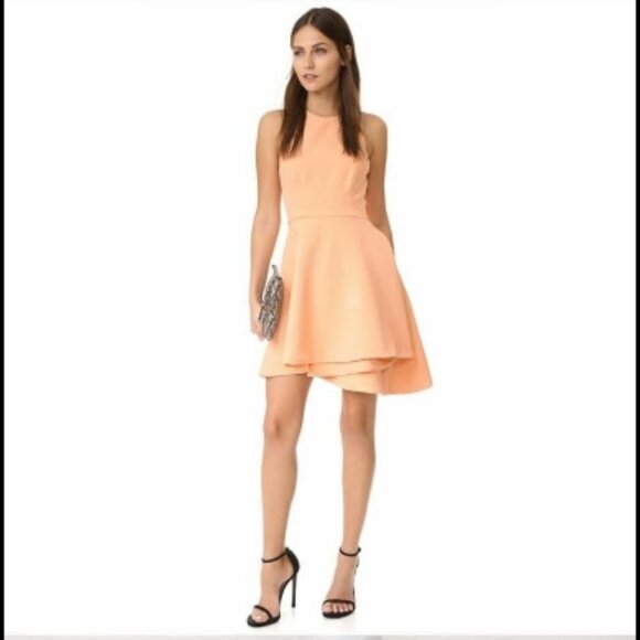 C/MEO Collective Peach Skater Asymmetrical Dress Size S - Picture 2 of 10